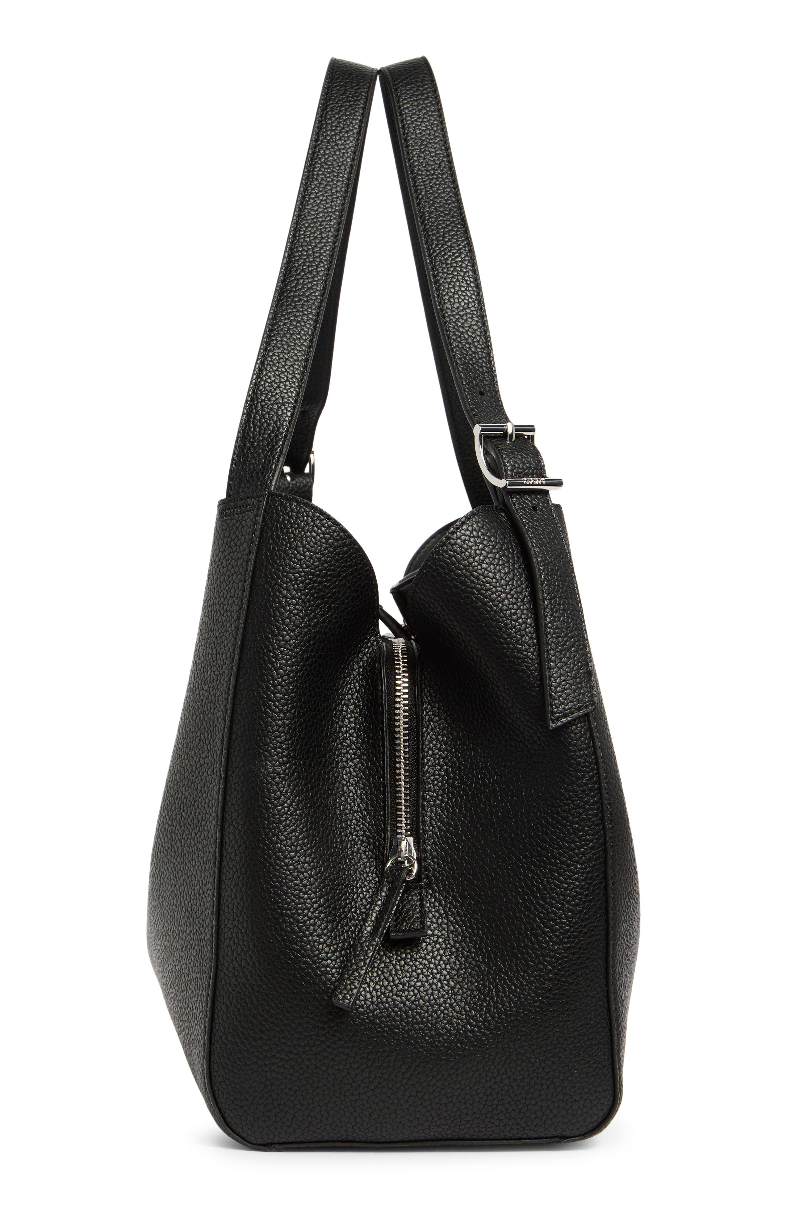 Miller Tote Bag, Alternate, color, BLACK/ SILVER