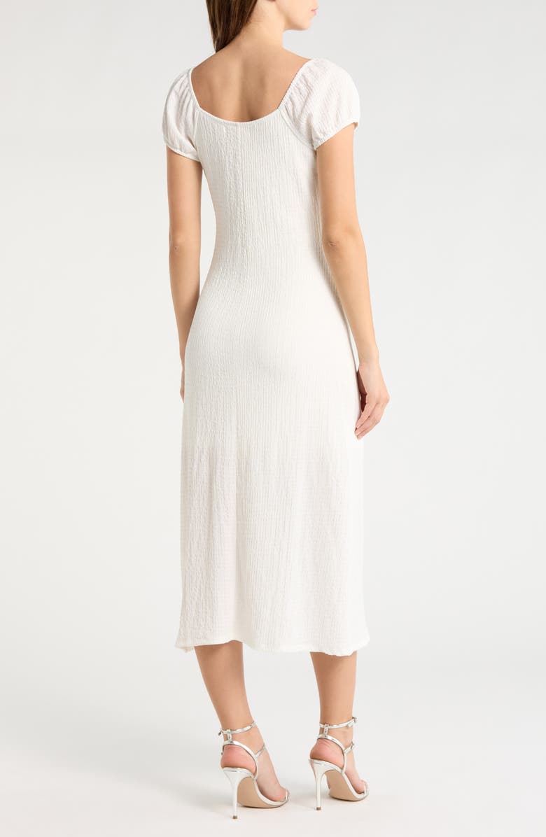Madden Girl Puff Sleeve Midi Dress, Alternate, color, Ivory