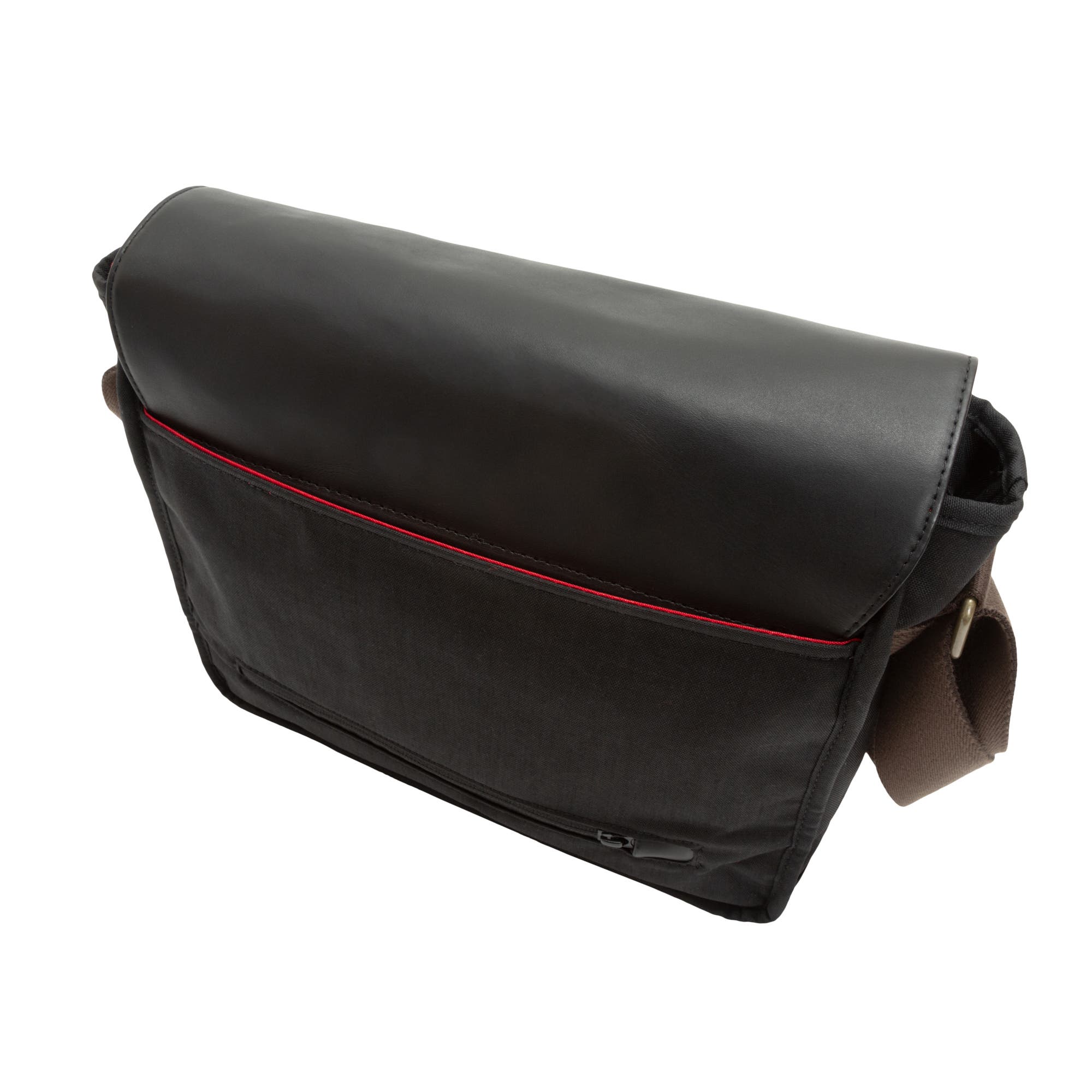 Manhattan Portage Waxed Nylon Sheridan Messenger Bag, Alternate, color, Black