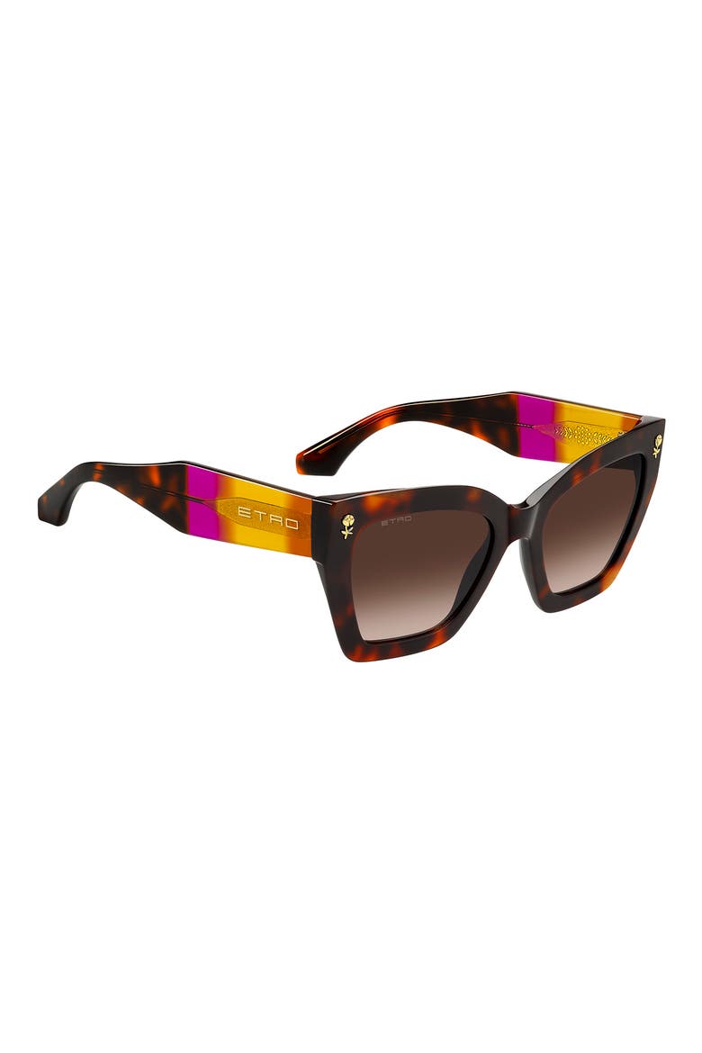 55mm Gradient Cat Eye Sunglasses, Alternate, color, HAVANA/ BROWN SF