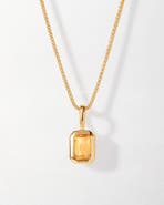 Edge of Ember Deco Birthstone Necklace