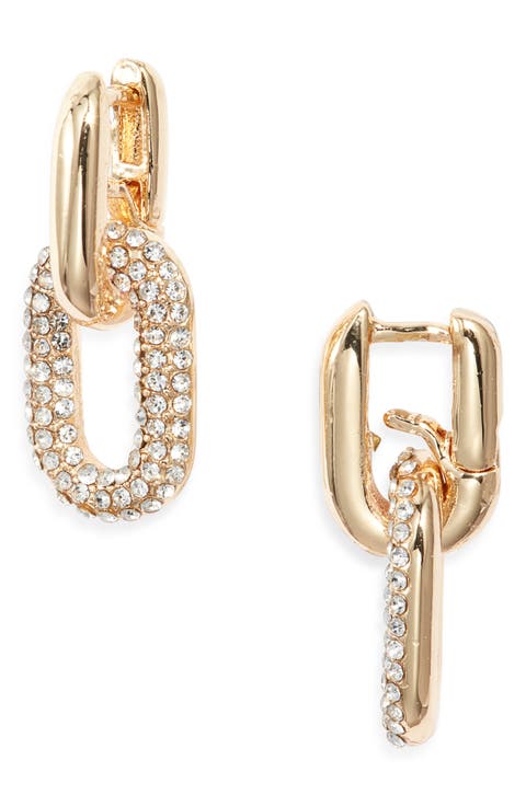 Sparkle Chain Link Drop Earrings
