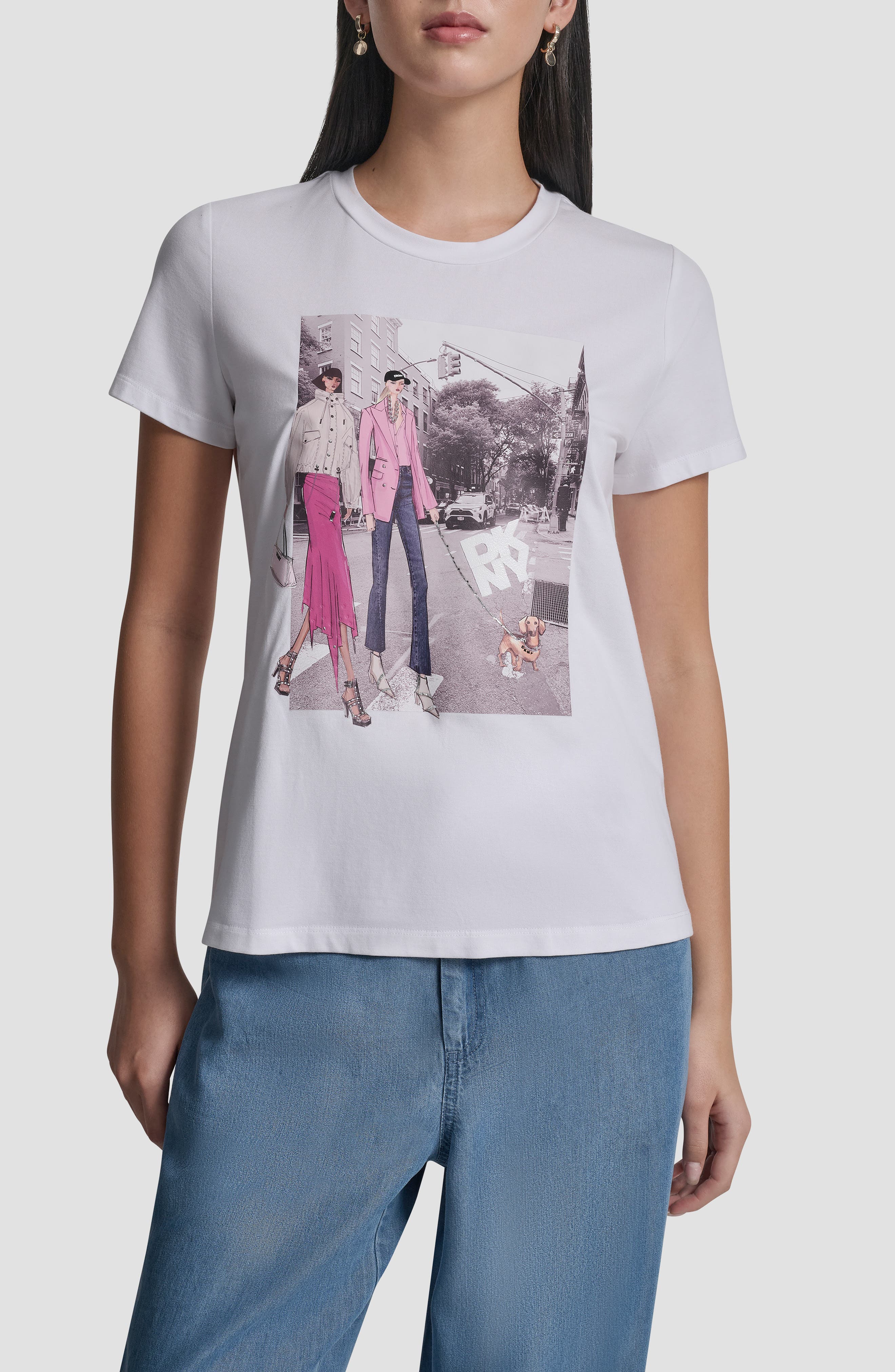 Crystal Embellished Bleeker St. Conversational Graphic T-Shirt - image 3