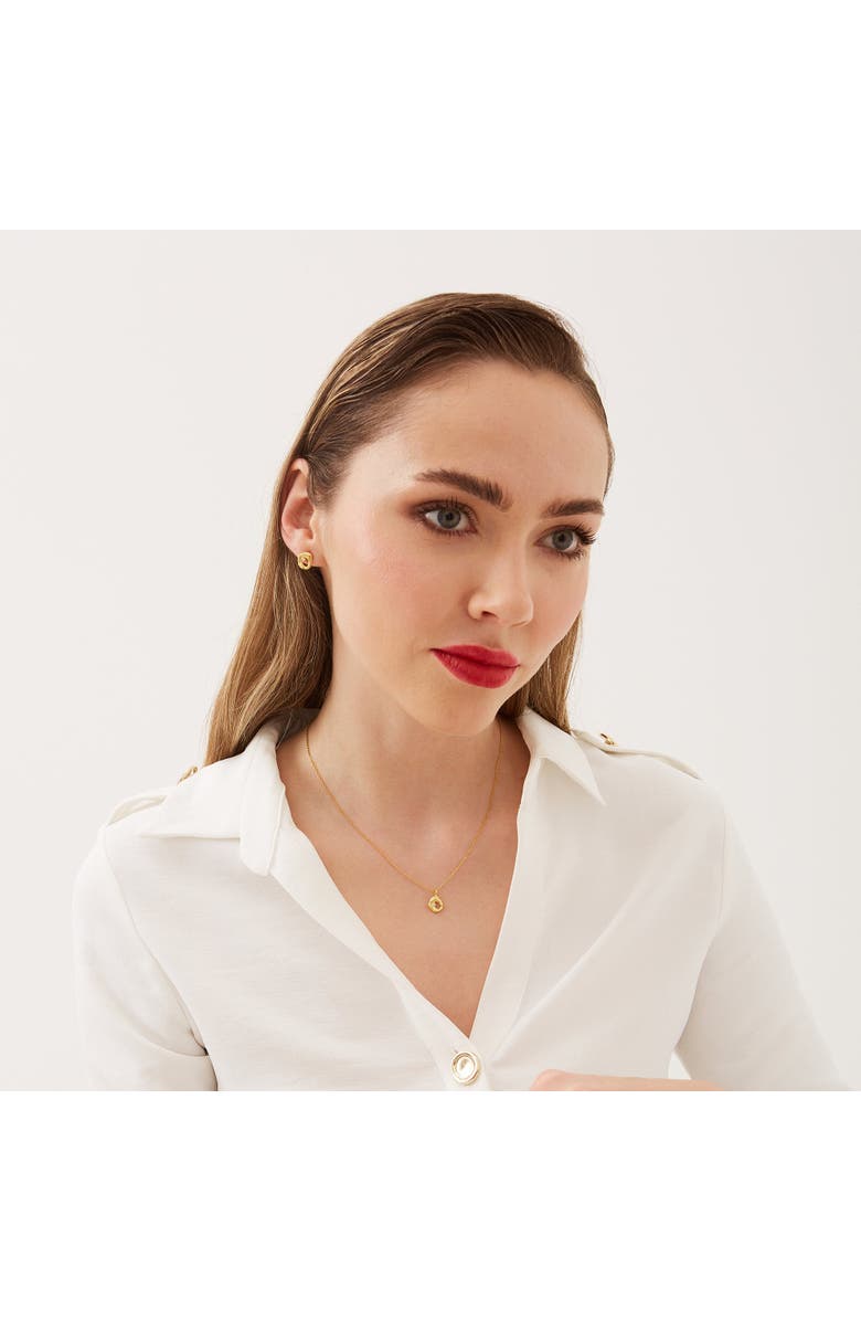 Spero London Dripping Molten Natural Textured Sterling Silver Authentic Earrings, Alternate, color, Gold