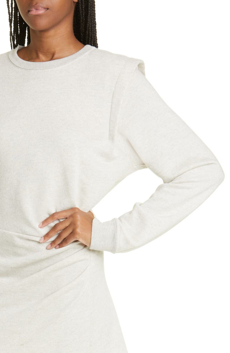 Isabel Marant Étoile Michaela Ruched Long Sleeve Sweater Dress, Alternate, color, Ecru