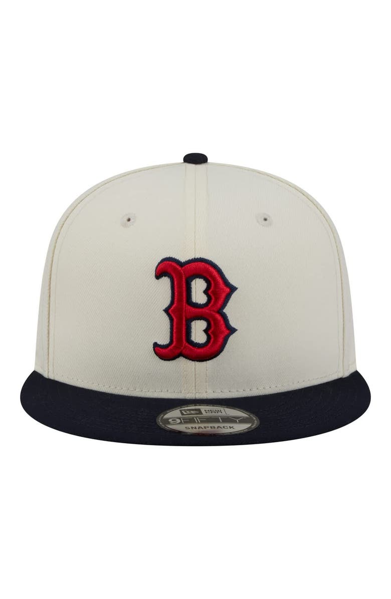 New Era Men's New Era Cream/Navy Boston Red Sox Localized 9FIFTY Snapback Hat, Alternate, color, Cream