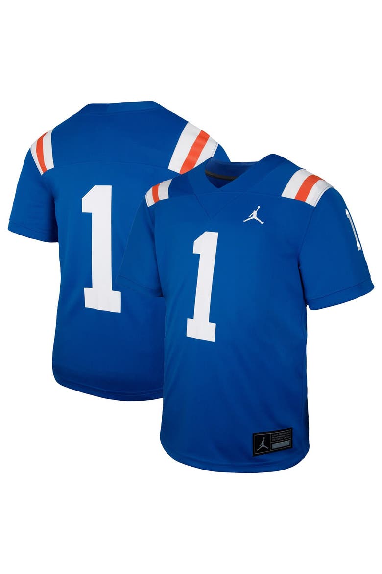 Youth Jordan Brand #1 Royal Florida Gators Alternate Football Game Jersey, Main, color, Royal