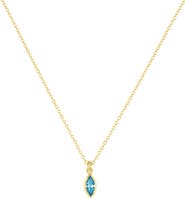 Set & Stones Marquise Birthstone Charm Necklace