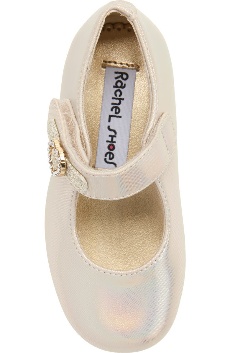 RACHEL SHOES Kids' Lil' Helene Mary Jane Flat, Alternate, color, Ivory Shimmer