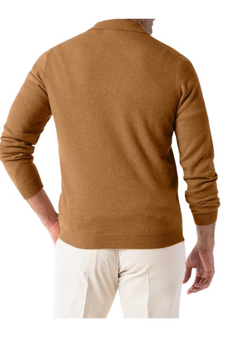 Parsons Johnny Collar Sweater, Alternate, color, Camel