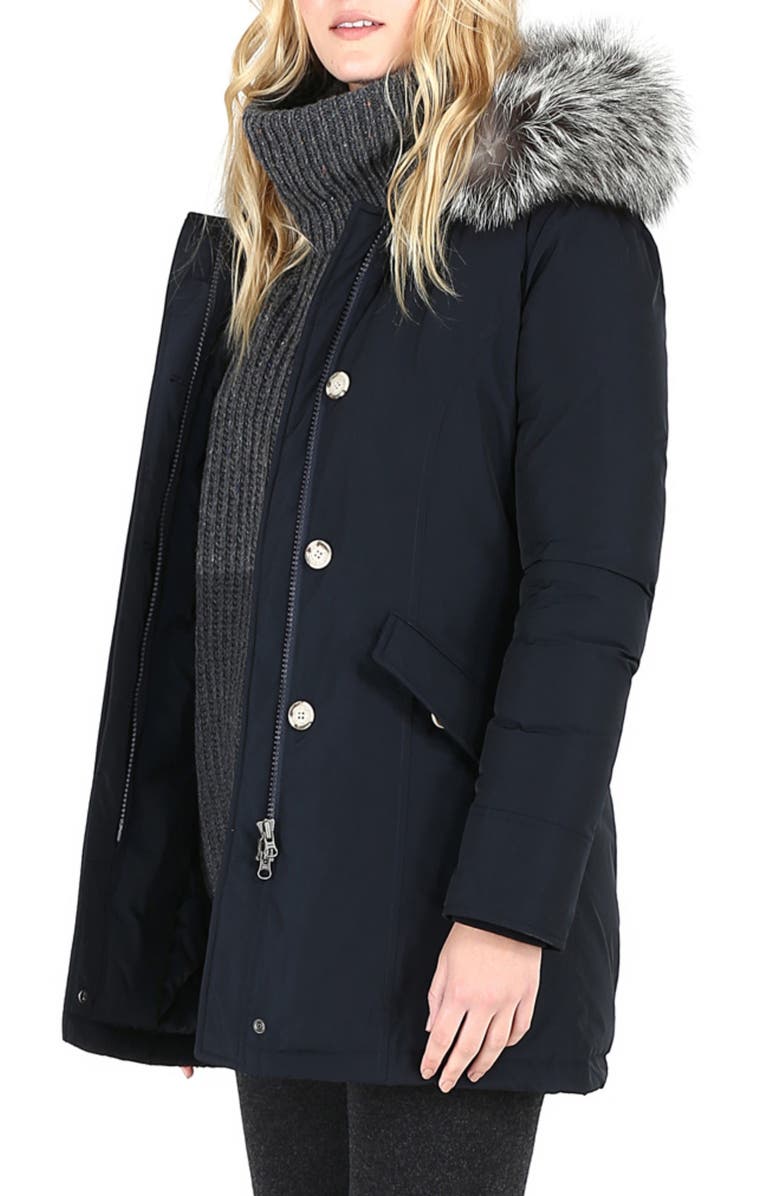 Woolrich Luxury Arctic Down Parka with Genuine Fox Fur Trim, Alternate, color, 