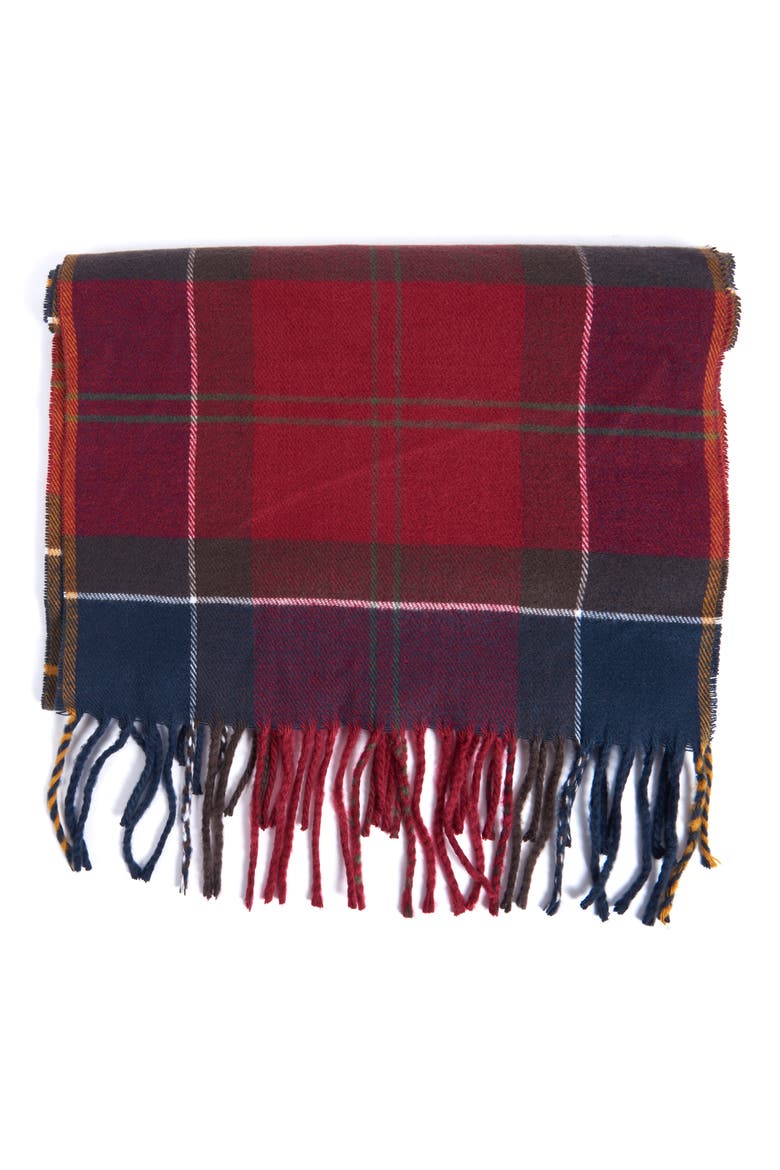 Galingale Tartan Scarf, Alternate, color, RED