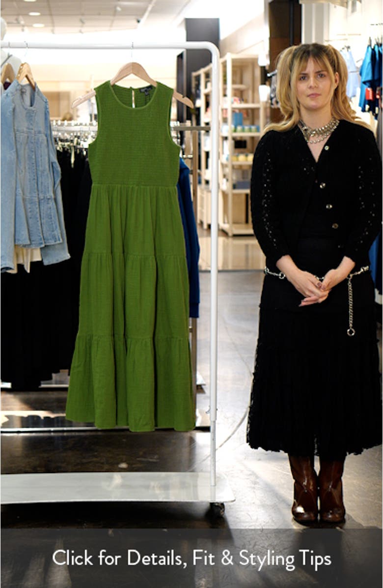 Charlie Smocked Sleeveless Maxi Dress, sales video thumbnail