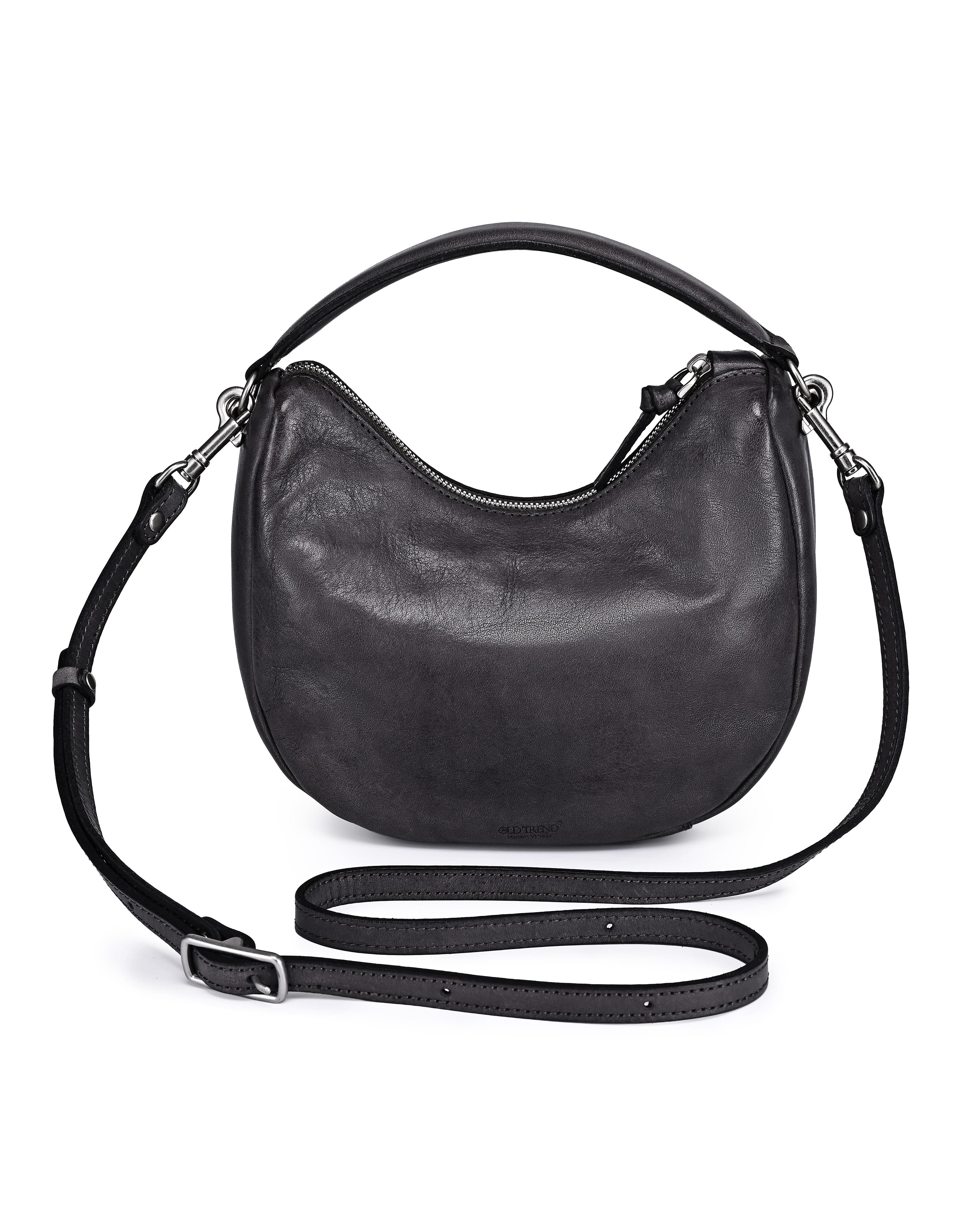 OLD TREND Dahlia Genuine Leather Soft Everyday Hobo Bag, Alternate, color, Grey