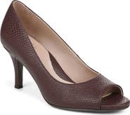 Naturalizer Locke Peep Toe Faux Leather Pump