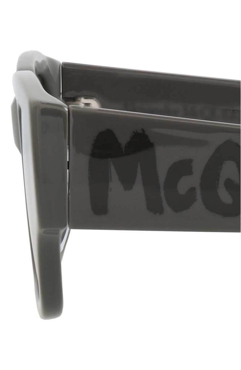 McQueen 56mm Square Sunglasses, Alternate, color, Grey Grey Silver