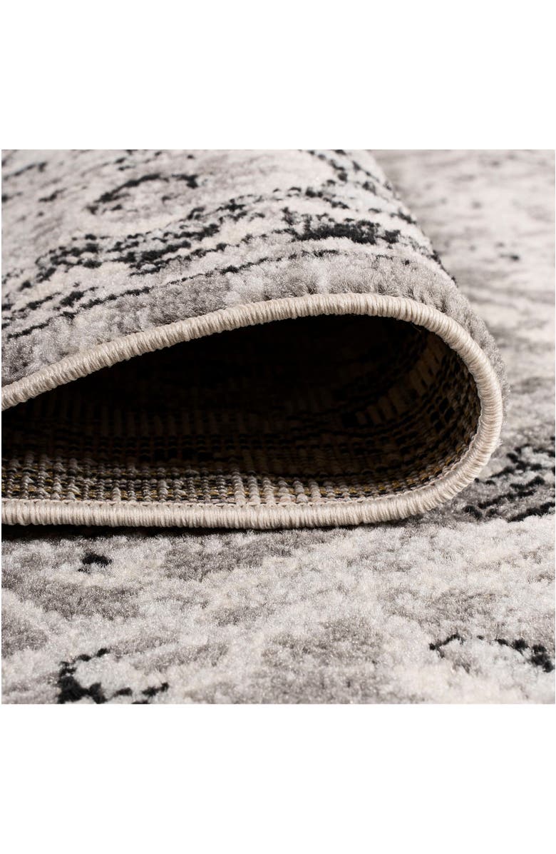 JONATHAN Y Denia Ornate Geometric Medallion Area Rug, Alternate, color, Dark Gray