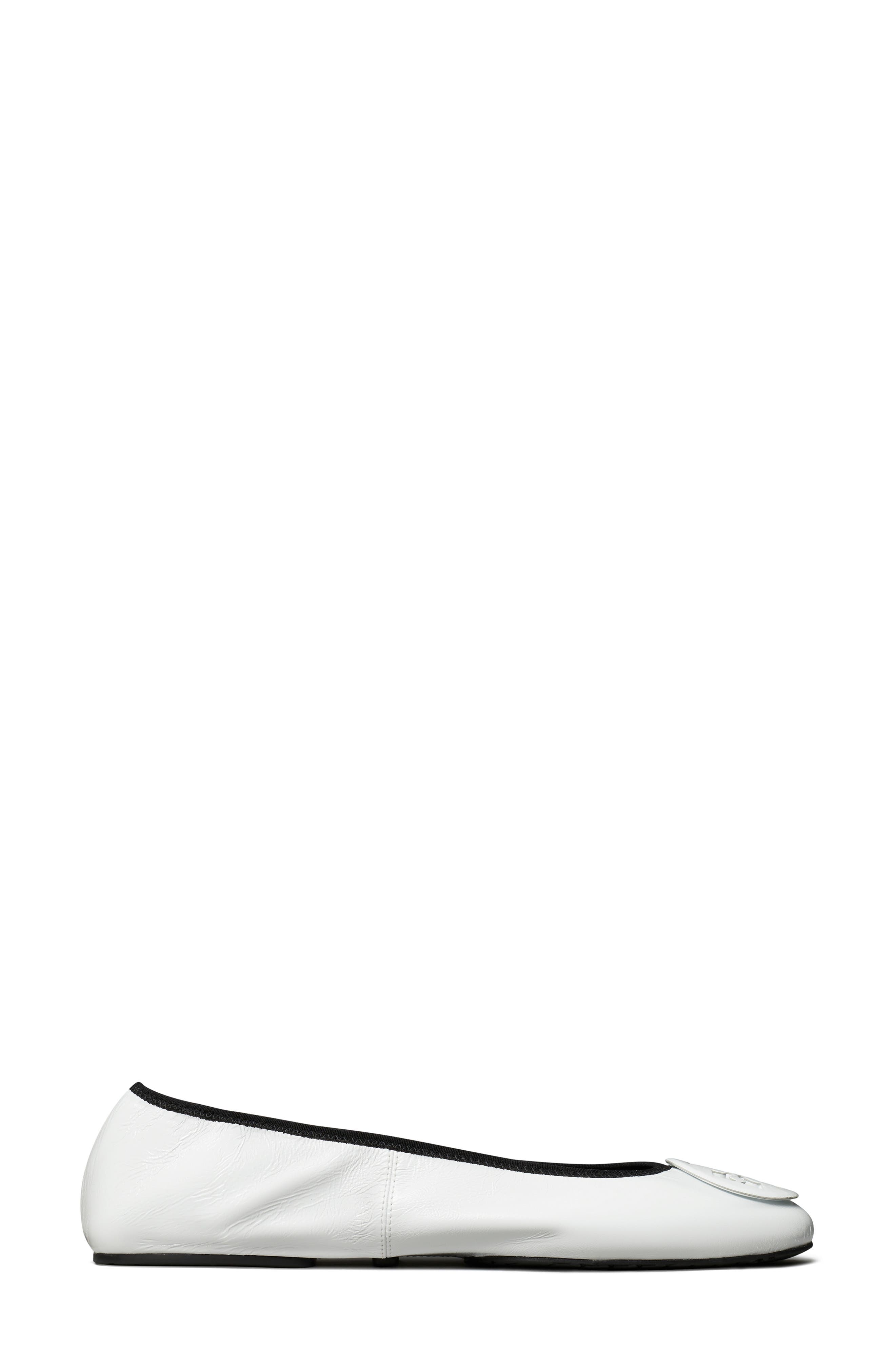 Tory Burch Reva Ballet Flat, Alternate, color, Optic White / Optic White