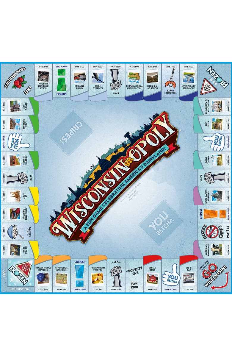 Late for the Sky Wisconsinopoly Board Game, Alternate, color, Multicolored