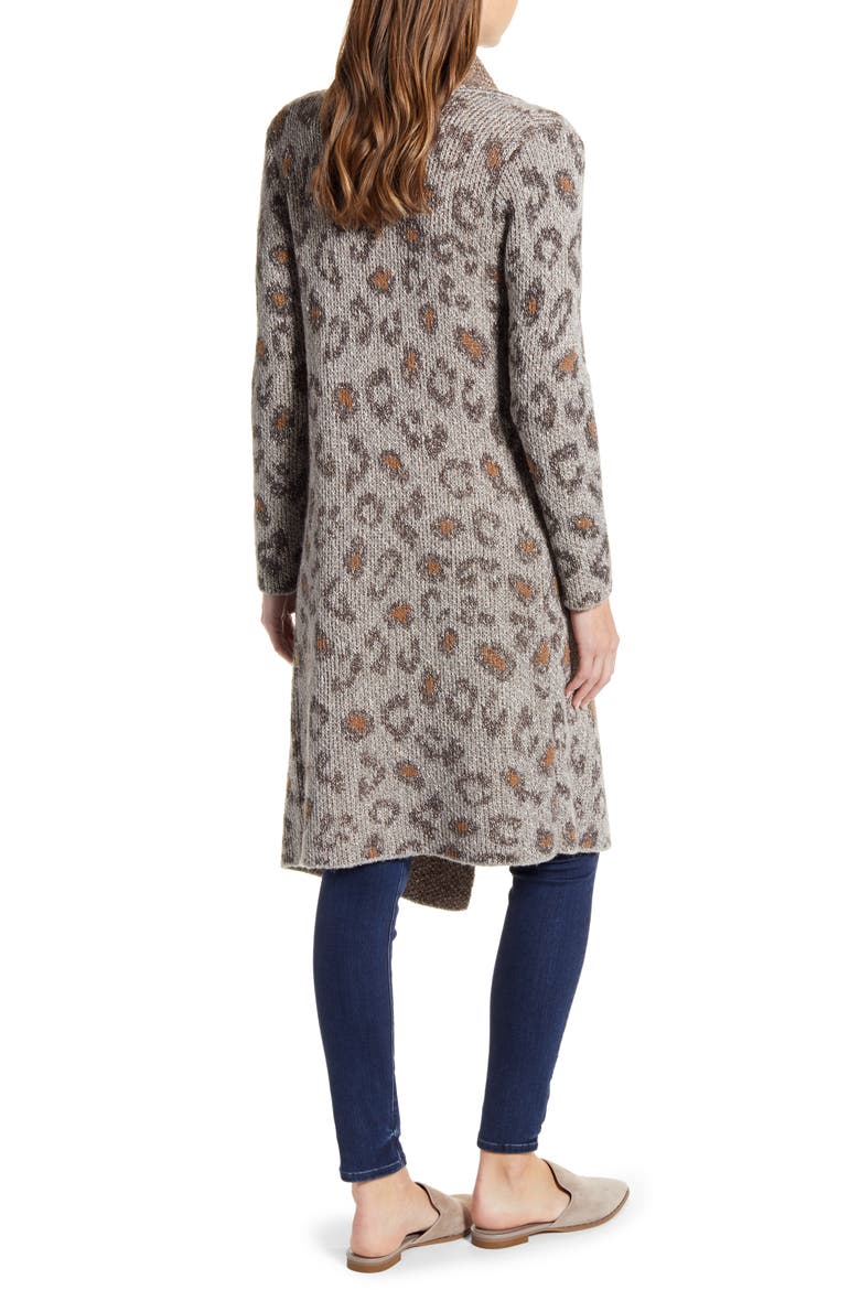 Mel Drape Longline Cardigan, Alternate, color, HEATHER GREY