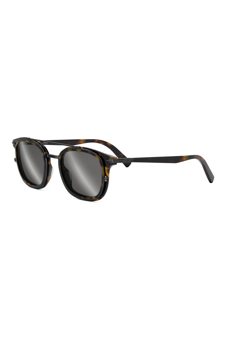 'DiorBlackSuit S14I 49mm Square Sunglasses, Alternate, color, DARK HAVANA / SMOKE MIRROR