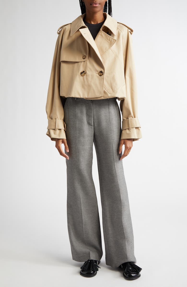 JW Anderson Double Breasted Crop Trench Coat, Alternate, color,