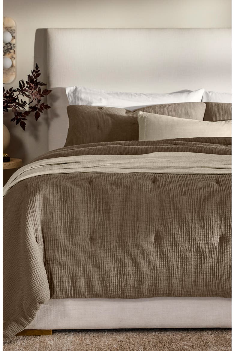 Dream Organic Cotton Comforter, Alternate, color, WALNUT