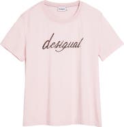 Desigual Embellished Cotton Graphic T-Shirt