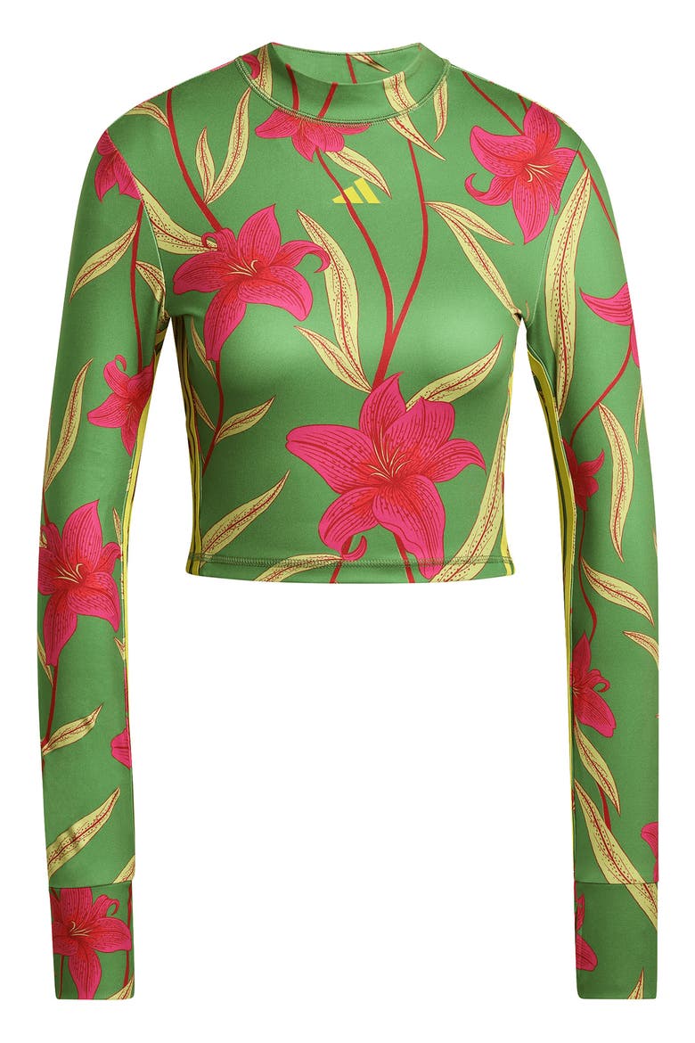 x FARM RIO Long Sleeve Training Top, Alternate, color, CREW GREEN/ PRELOVED LIME