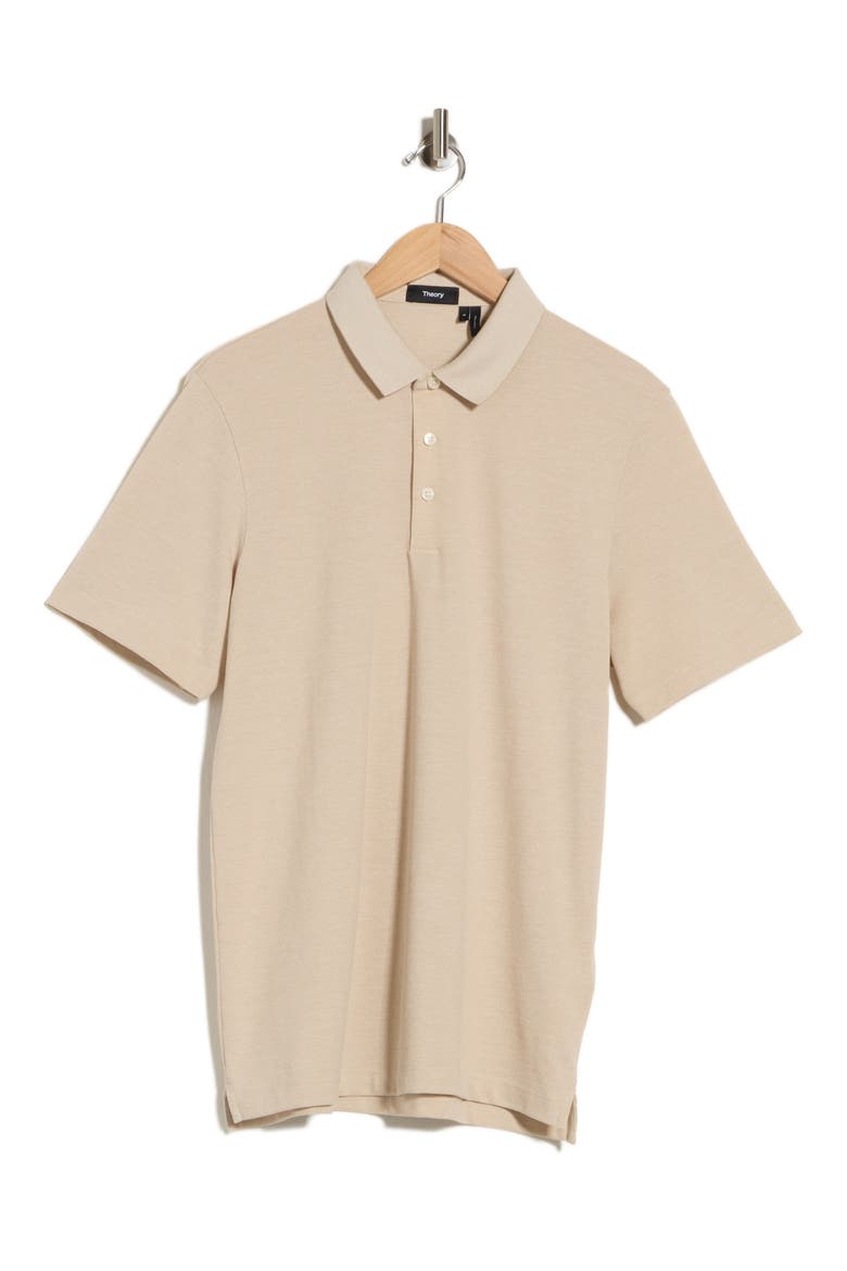 Pique Cotton Polo, Alternate, color, RAINY DAY/HAZELWOOD