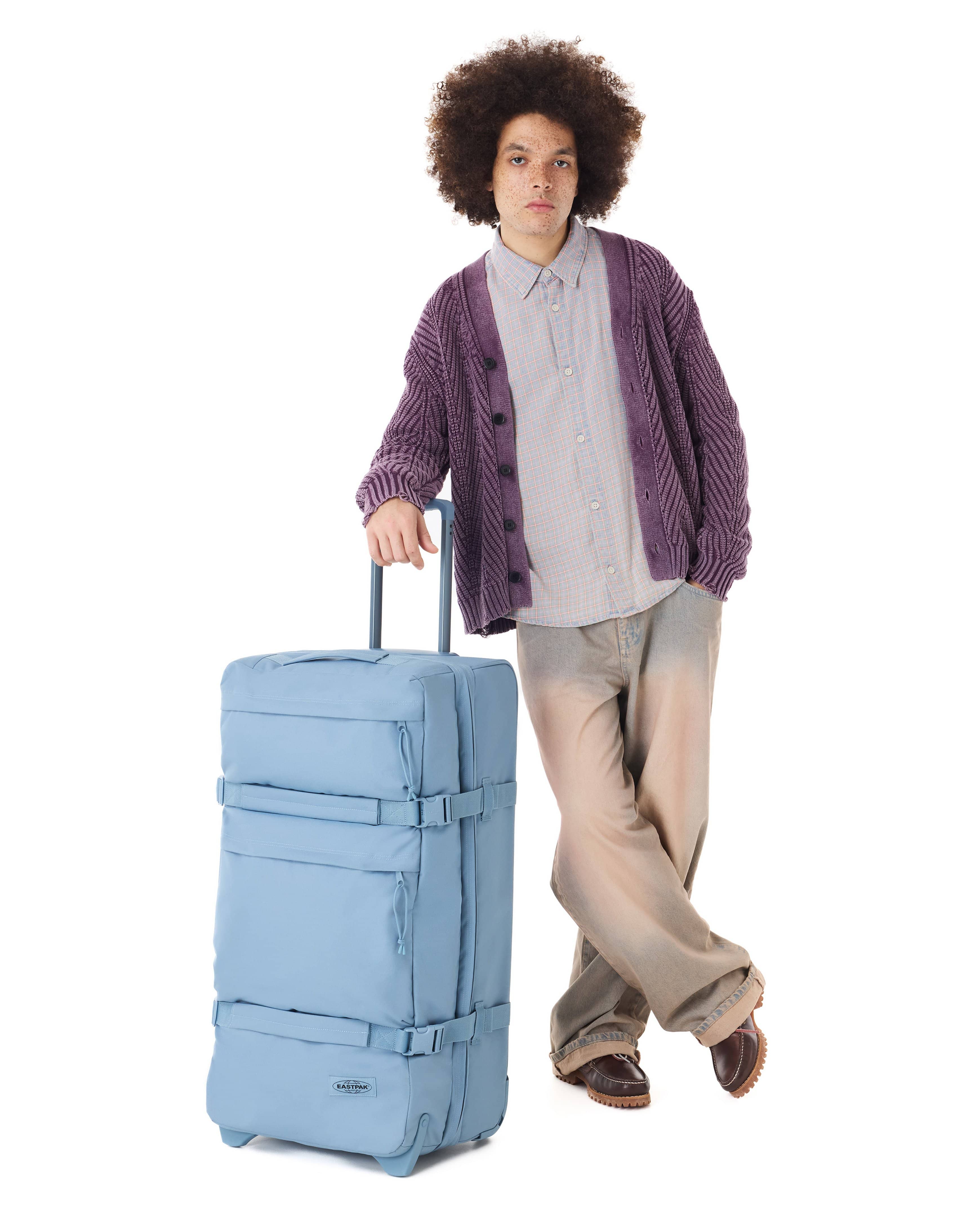 Eastpak Transit'r Plus L Monotone Blue Luggage, Alternate, color, Blue