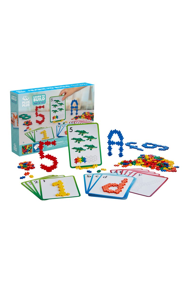 Learn to Build 400-Piece ABC & 123 Set with Cards, Main, color, MULTI