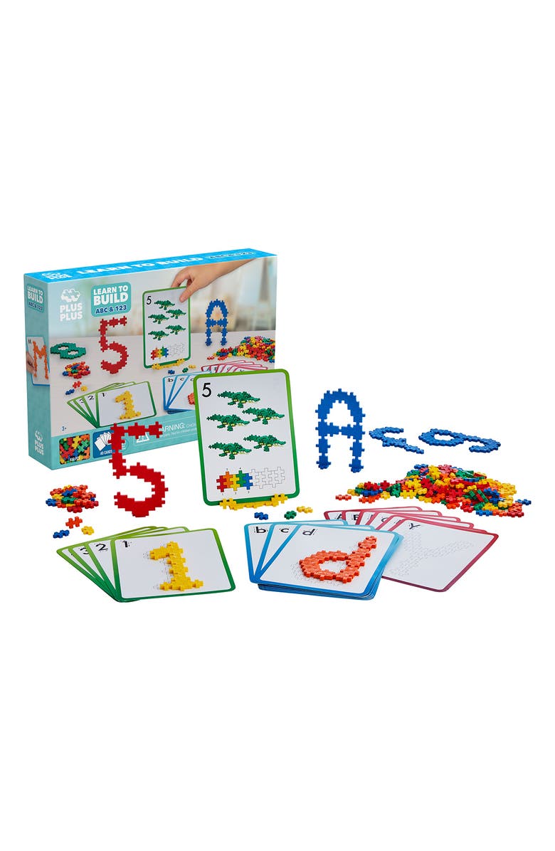 Plus-Plus USA Learn to Build 400-Piece ABC & 123 Set with Cards, Main, color, Multi