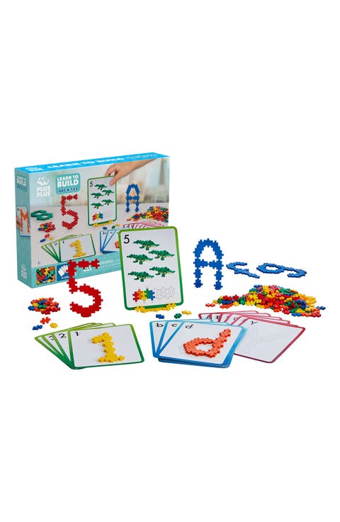 Learn to Build 400-Piece ABC & 123 Set with Cards