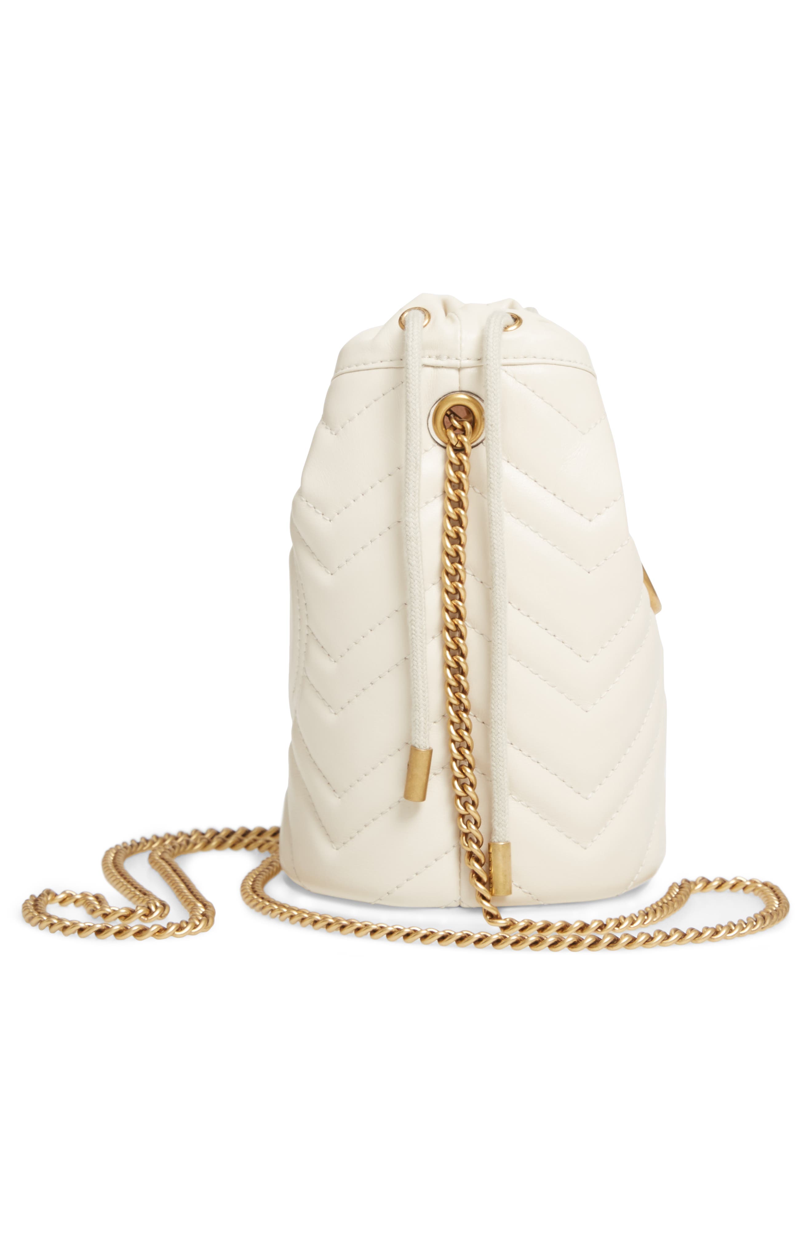 Gucci Mini Quilted Leather Bucket Bag, Alternate, color, 