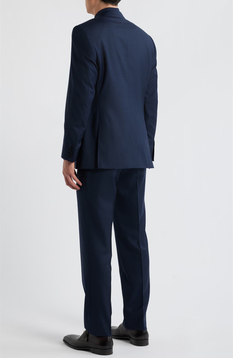 Canali Siena Regular Fit Navy Slub Wool Suit, Alternate, color, Navy