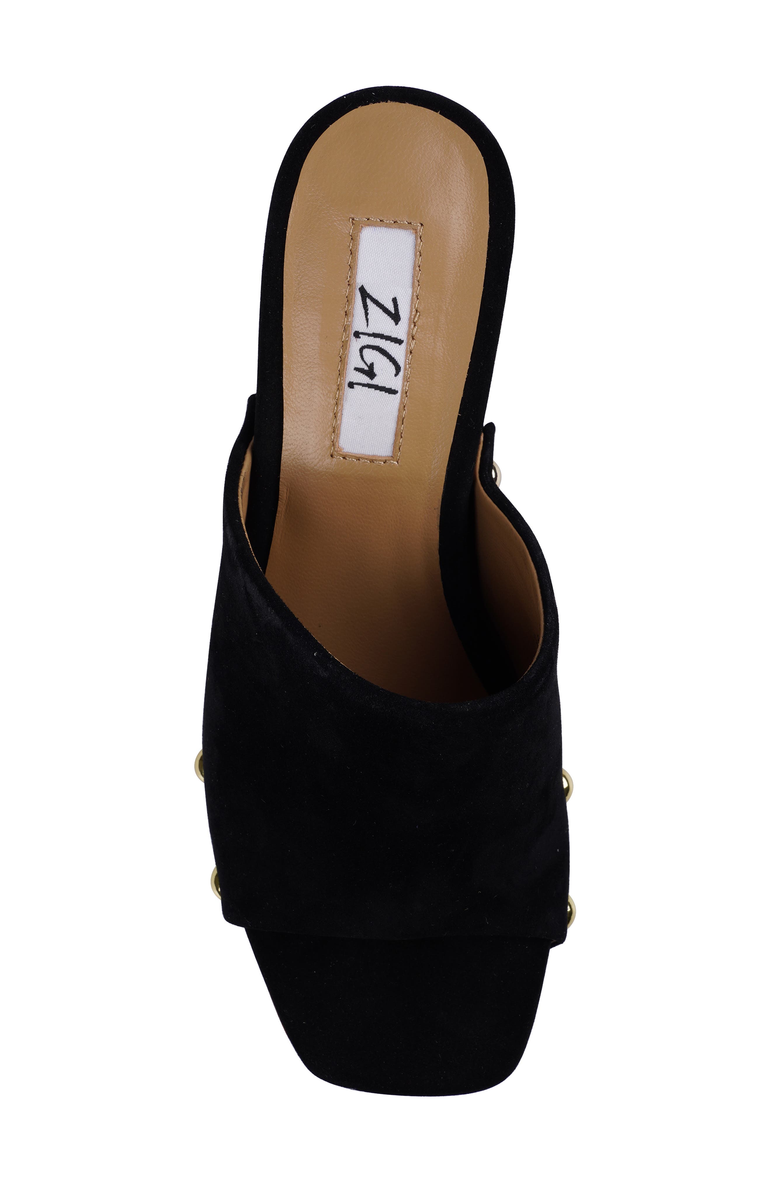 ZIGI Atlas Platform Slide Sandal, Alternate, color, Black Suede