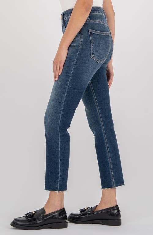 Kut From The Kloth Rachael Raw Hem Mid Rise Mom Jeans In Blue