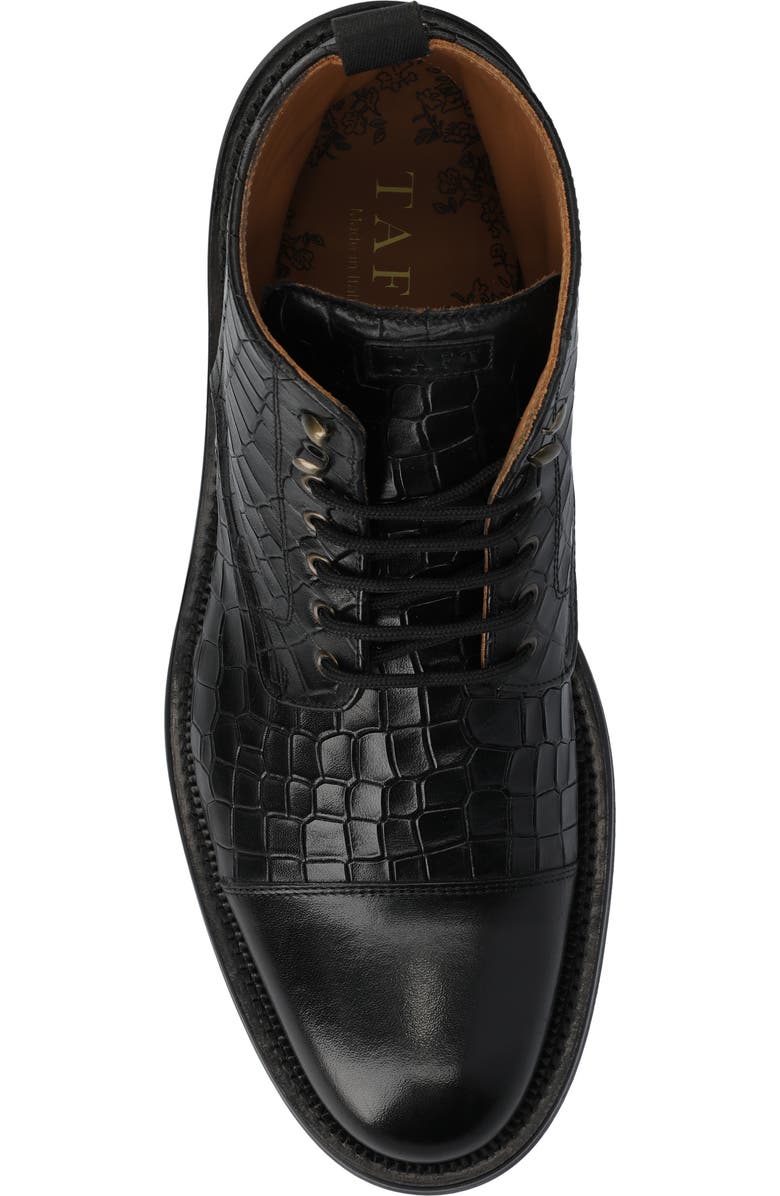 TAFT Men's Rome Dress Boot, Alternate, color, Croco/Black