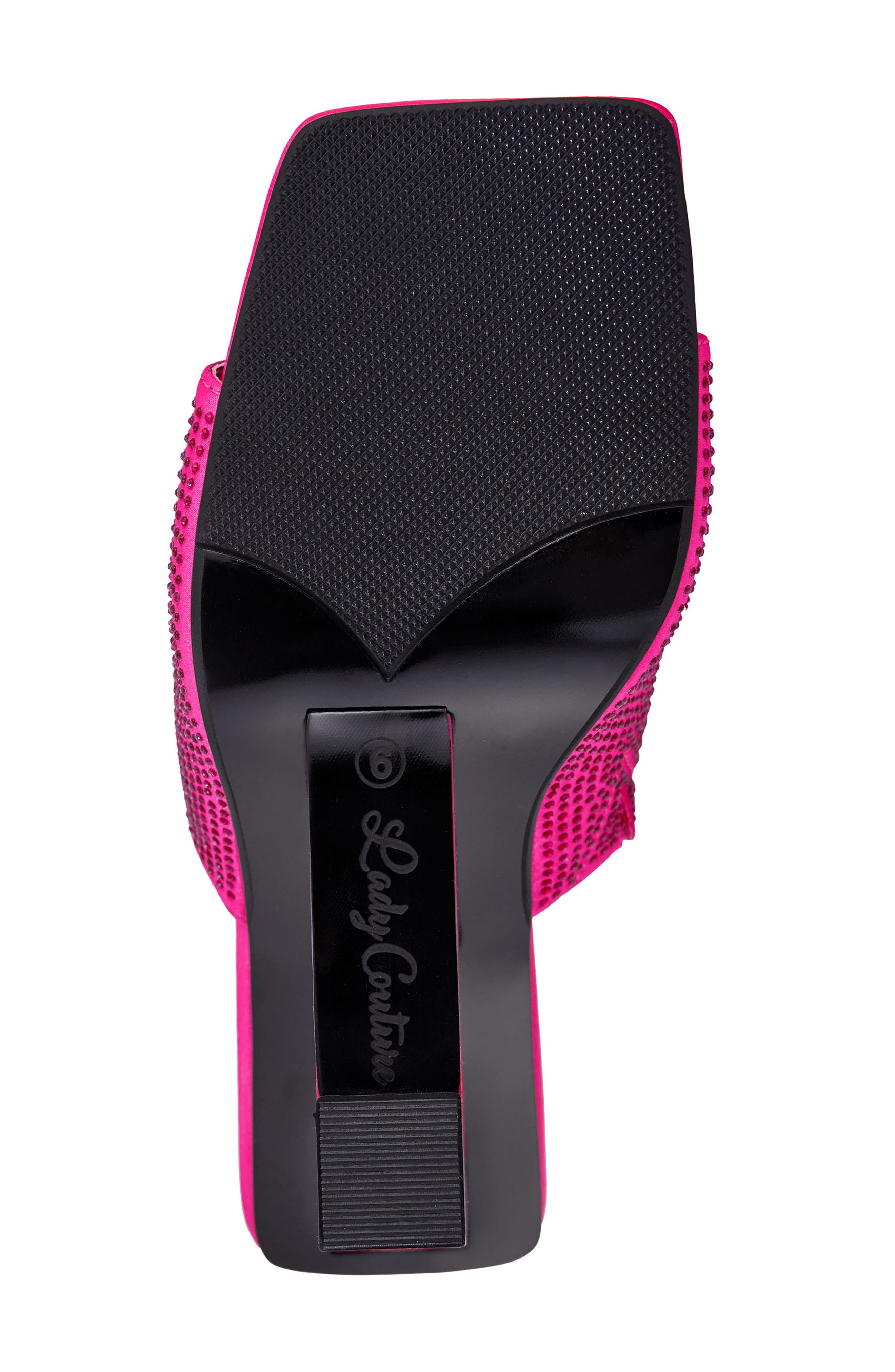 LADY COUTURE Rhinestone Wedge Slide Sandal, Alternate, color, Fuchsia