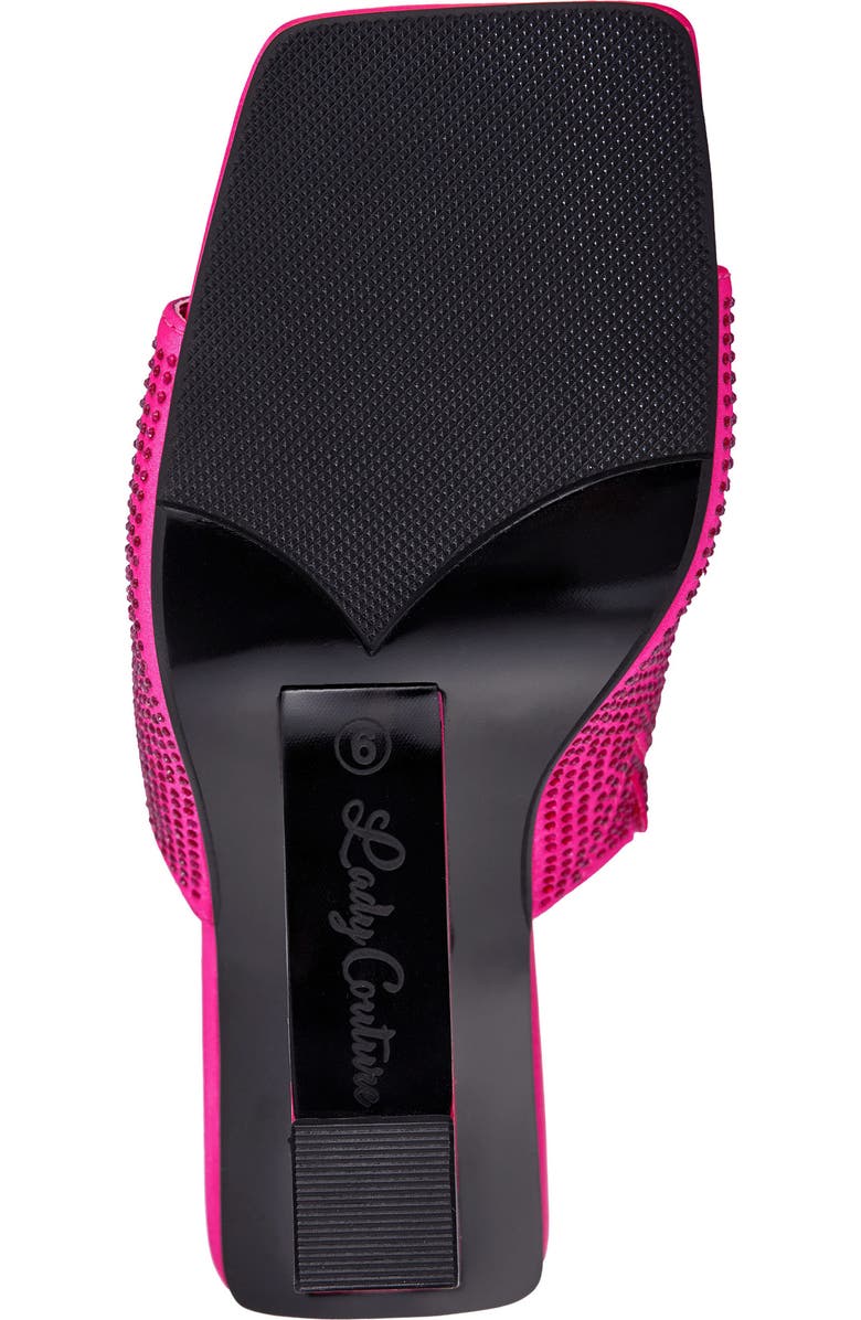 LADY COUTURE Rhinestone Wedge Slide Sandal, Alternate, color, Fuchsia