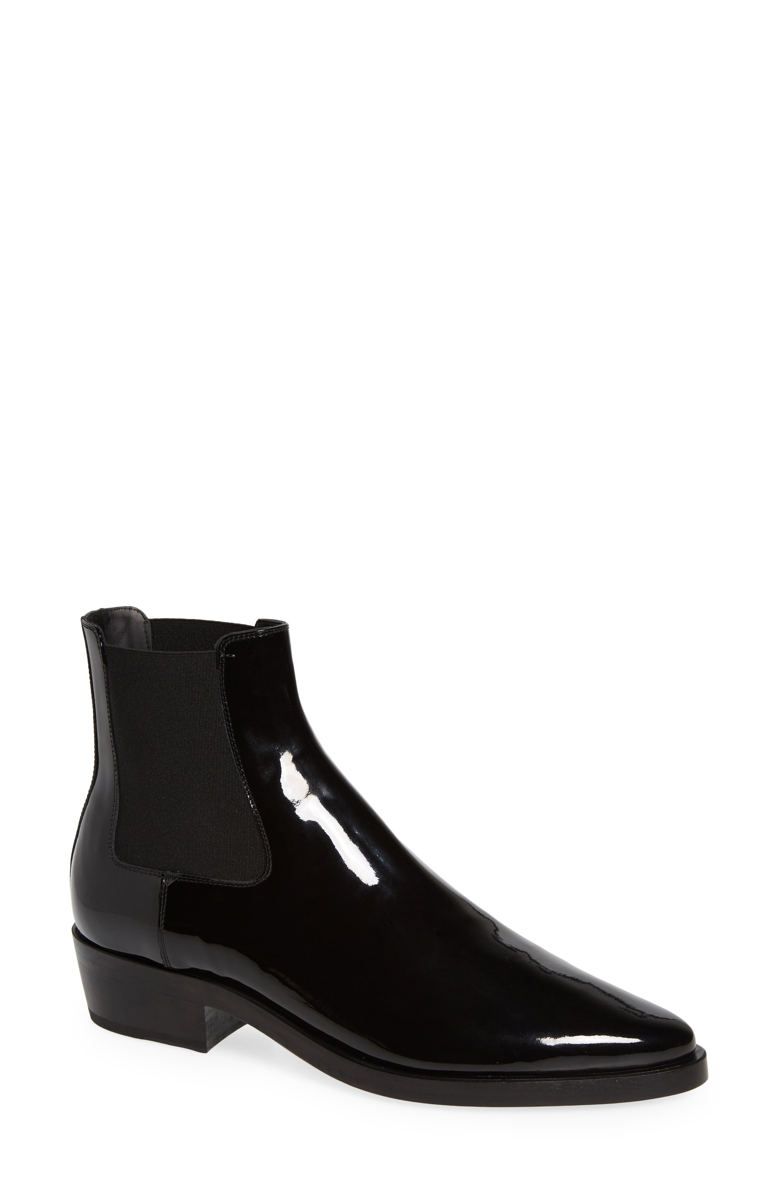 Fear of God Eternal Cowboy Pointed Toe Patent Chelsea Boot, Main, color, 