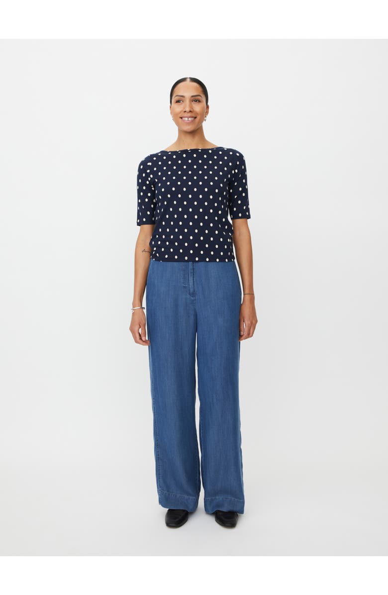 Masai Copenhagen MaBavessa Polka Dot T-Shirt, Alternate, color, Navy Blazer