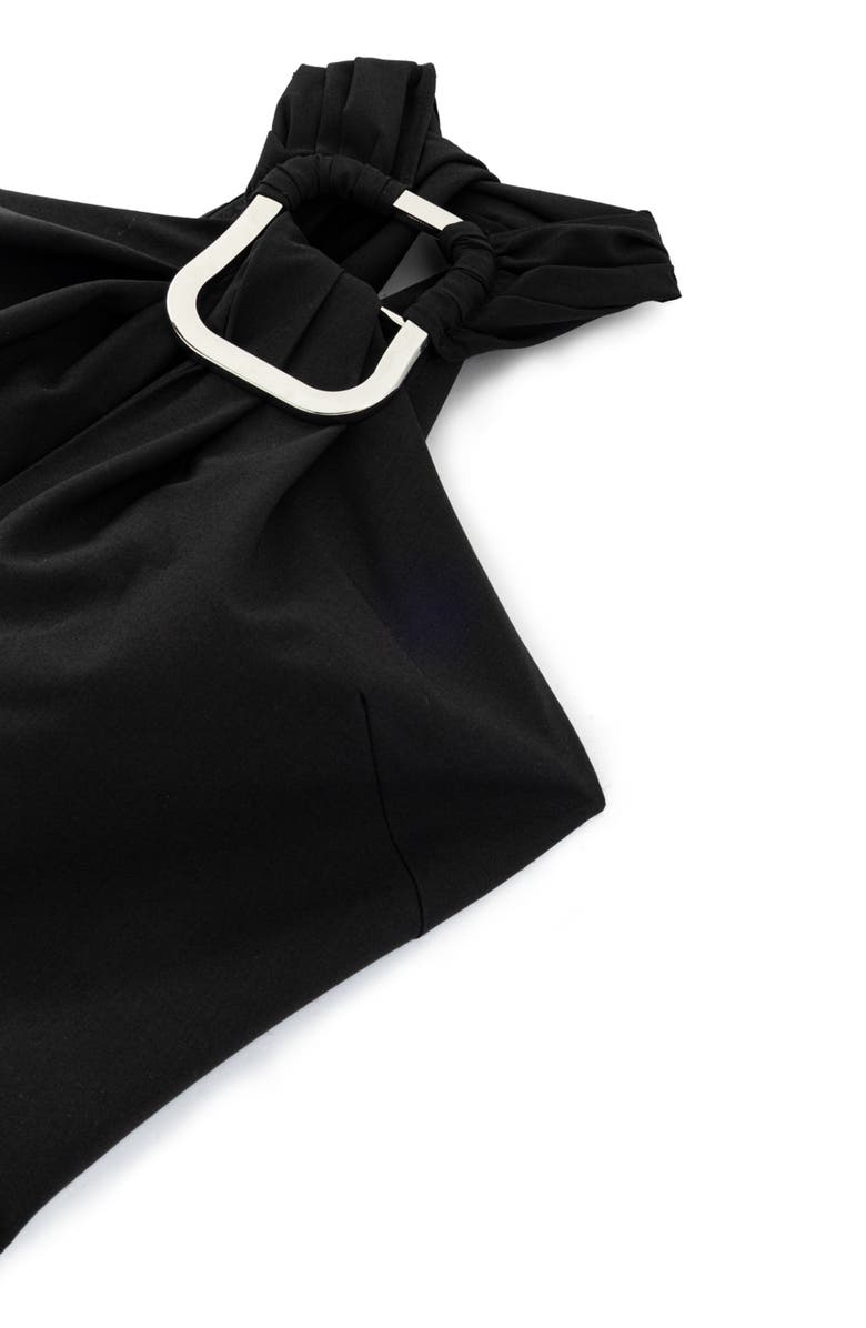 Nocturne Halter Neck Midi Dress, Alternate, color,