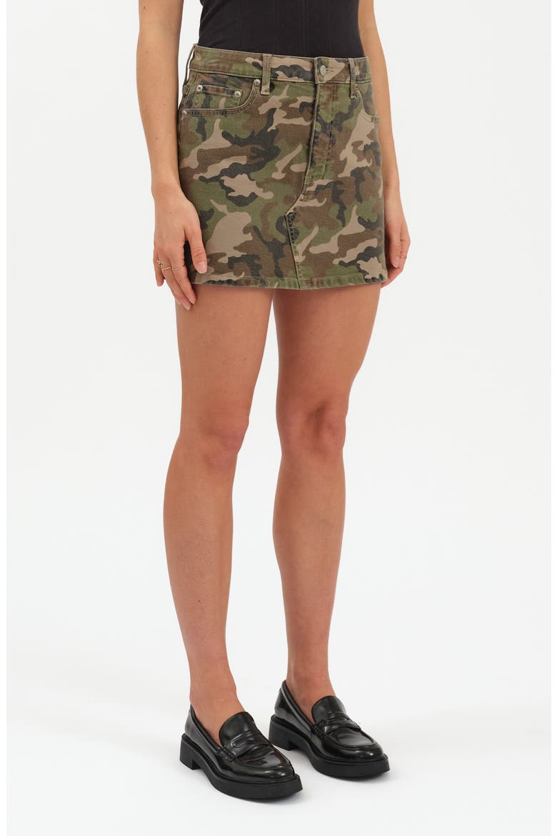Malibu Denim Miniskirt, Alternate, color, HIDEAWAY