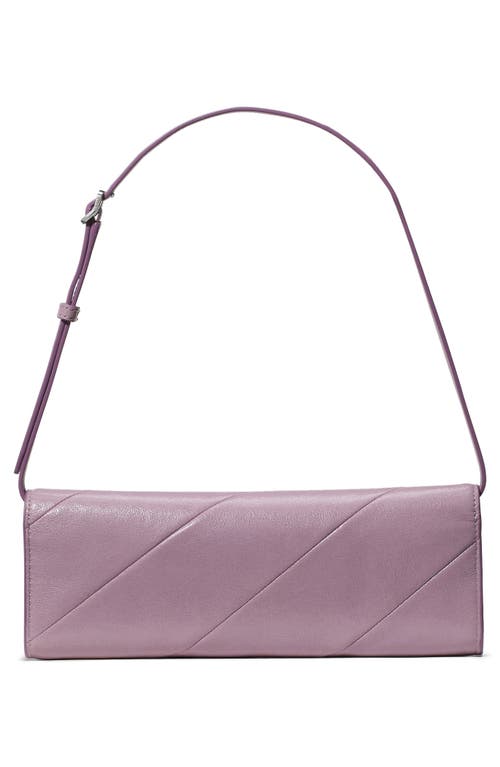 Kate Spade New York Deco Pieced Soft Glazed Leather Shoulder Bag In Purple