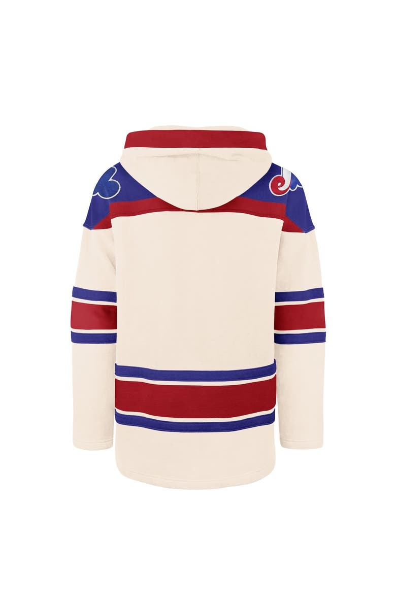 '47 Men's '47 Cream Montreal Expos Cooperstown Collection Superior Lacer Pullover Hoodie, Alternate, color, Cream