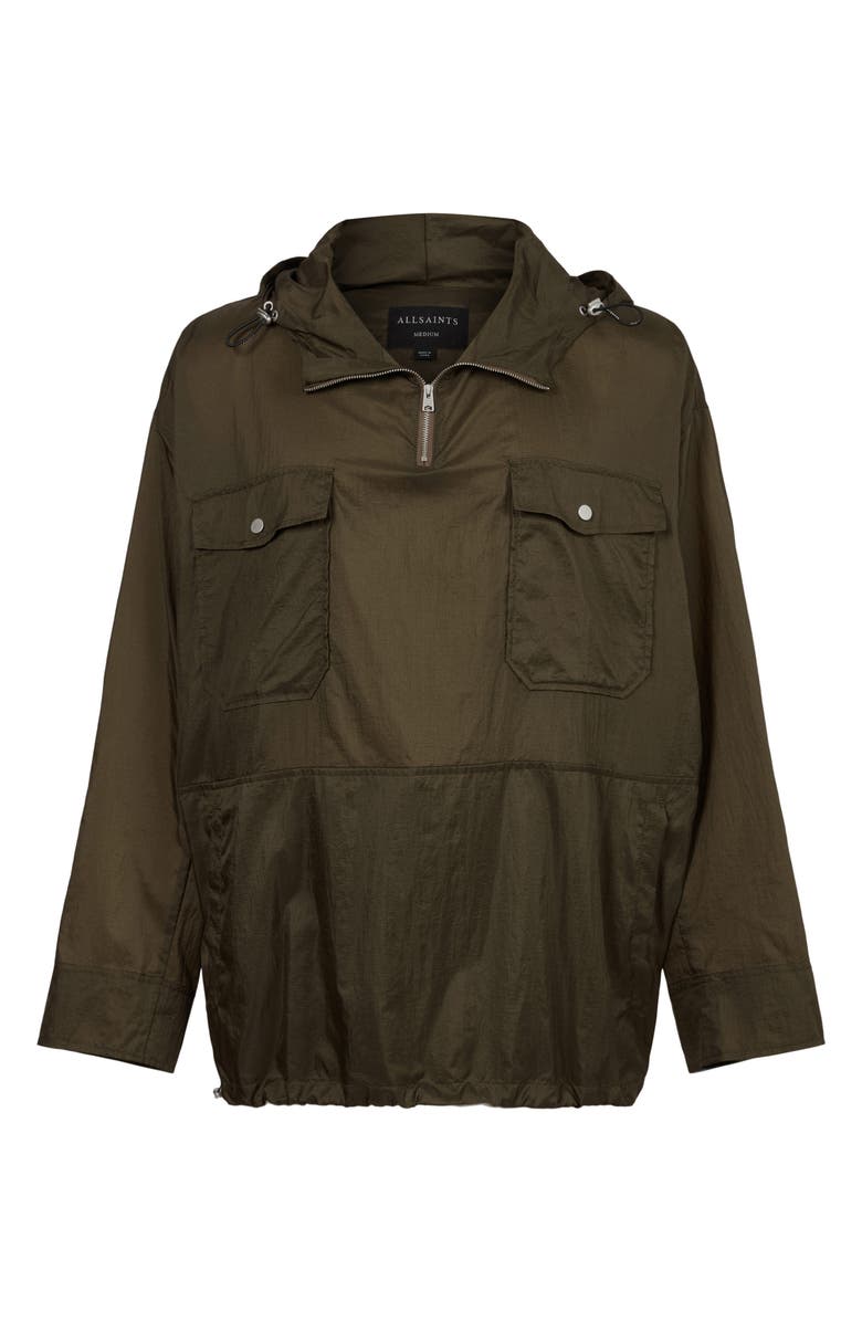 AllSaints Punta Oversized Nylon Anorak, Alternate, color, 