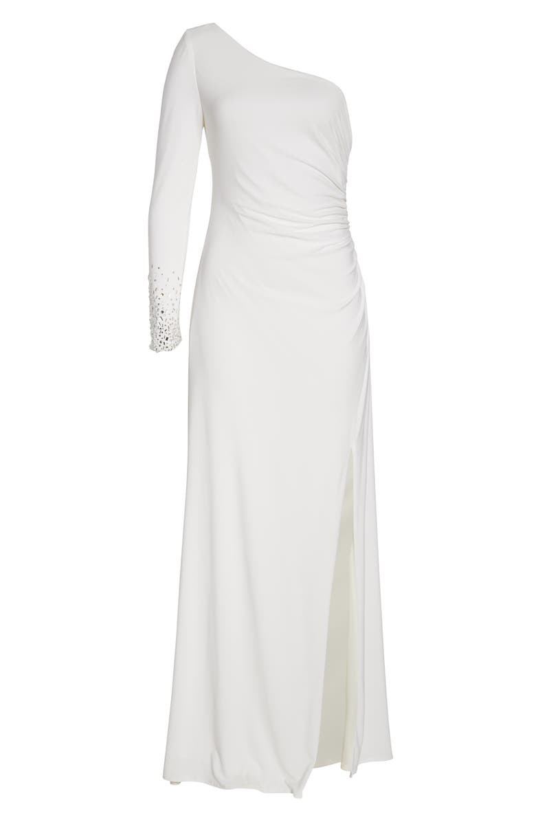 Vince Camuto One-Sleeve Side Ruched Evening Dress, Alternate, color,