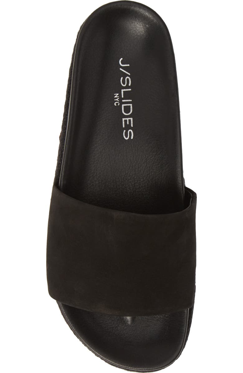 JSlides Genuine Calf Hair Espadrille Slide Sandal, Alternate, color,